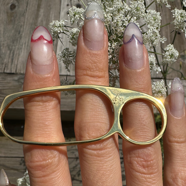 THREE FINGER CHERRY RING