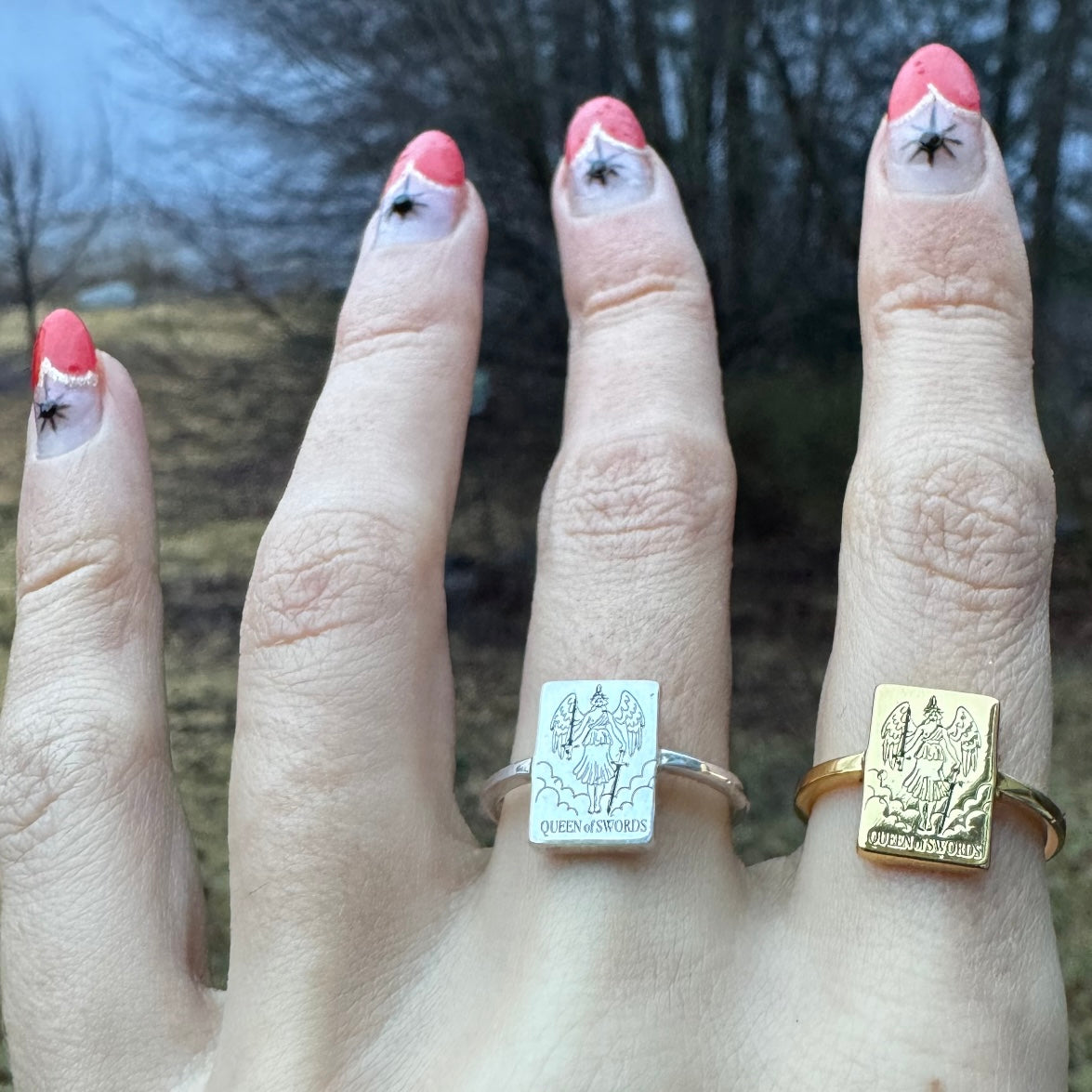 EVERYDAY TAROT STACKABLE RINGS GOLD BRASS