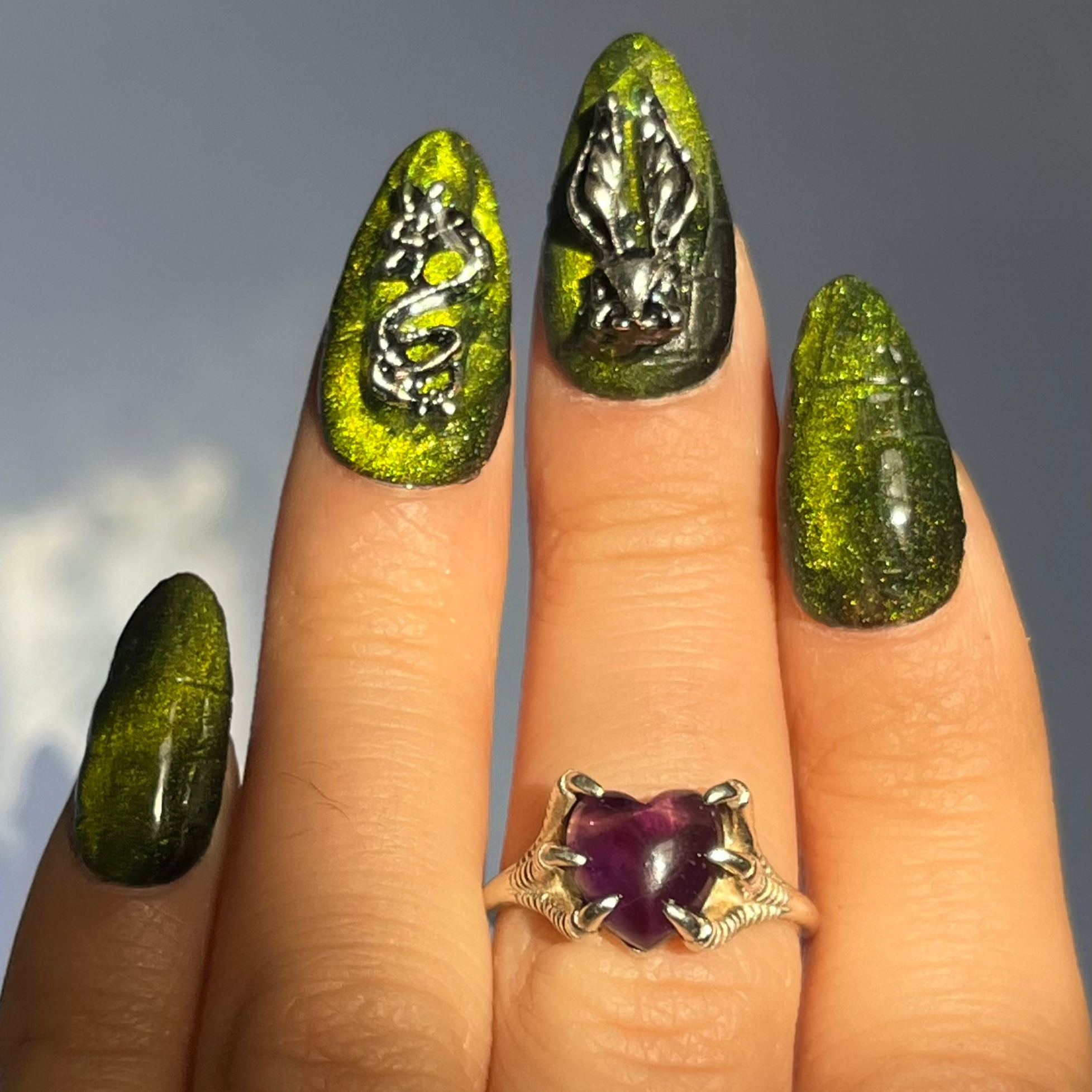 CLAWS ON ZODIAC BIRTHSTONE RING