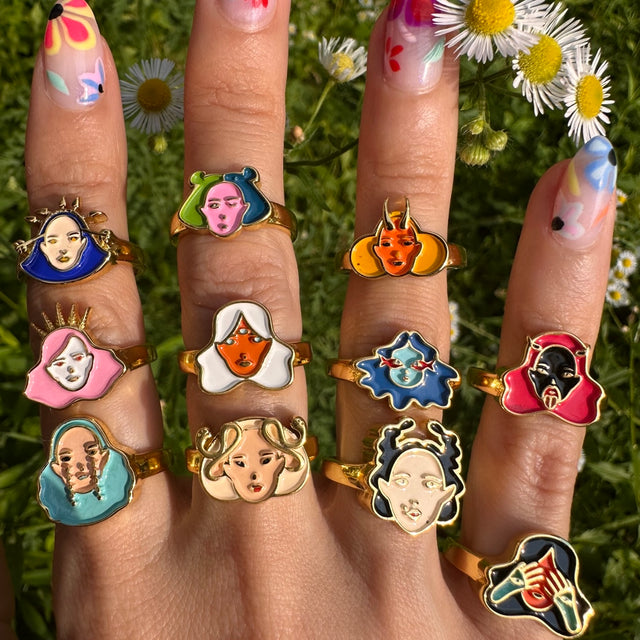 ZODIAC ENAMEL RING