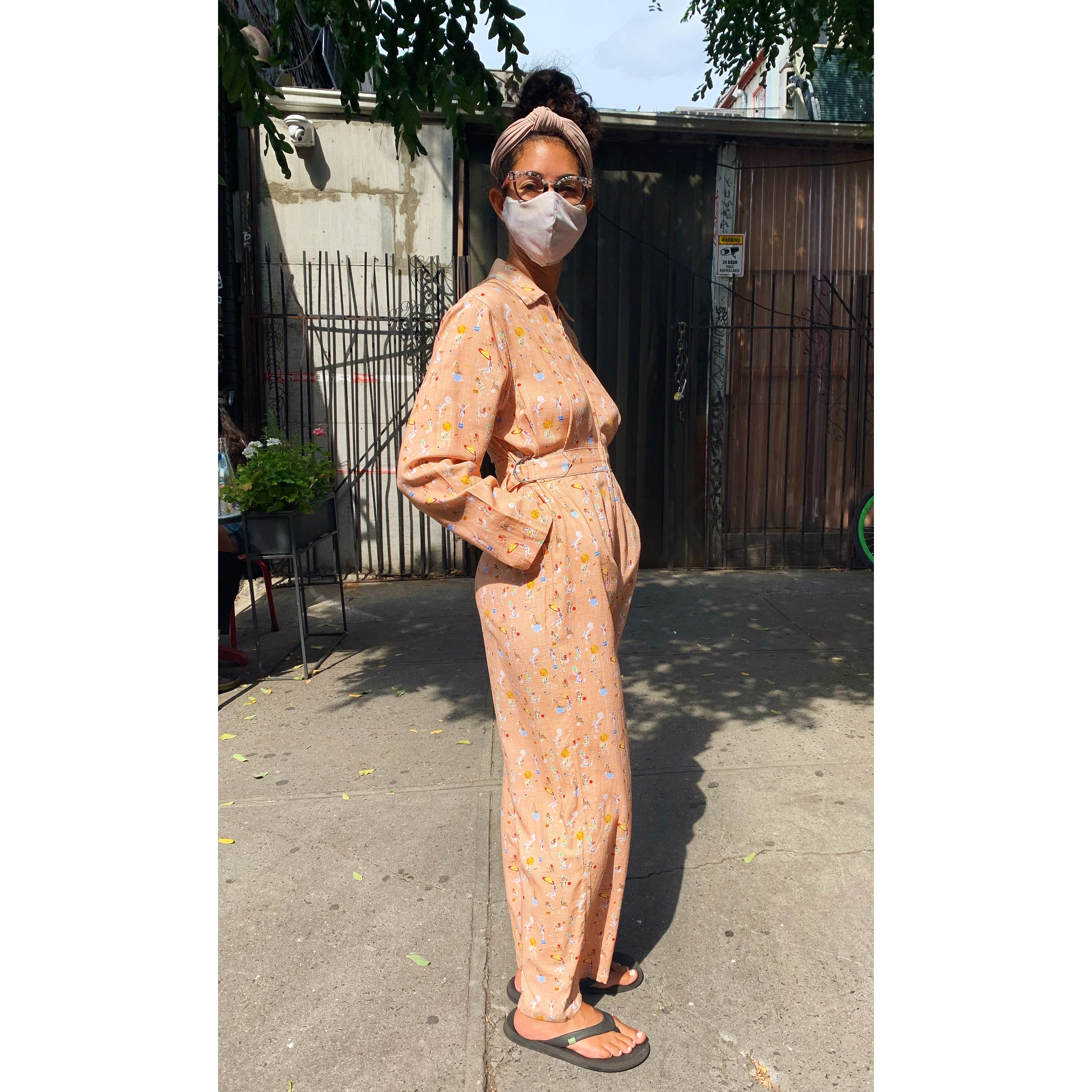 PEACH OVER THE MOON JUMPSUIT