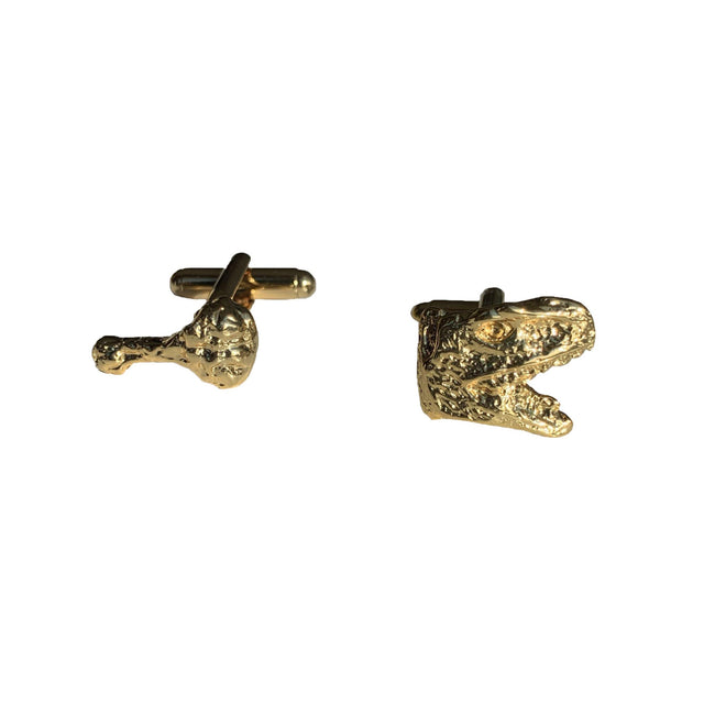 DINO EATING FRIED CHICKEN CUFFLINKS