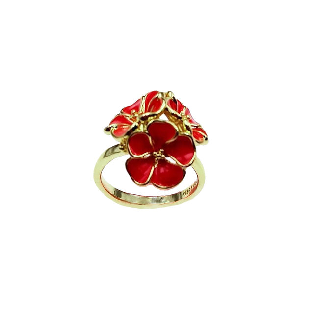 GERANIUM FLOWER ARIES RING