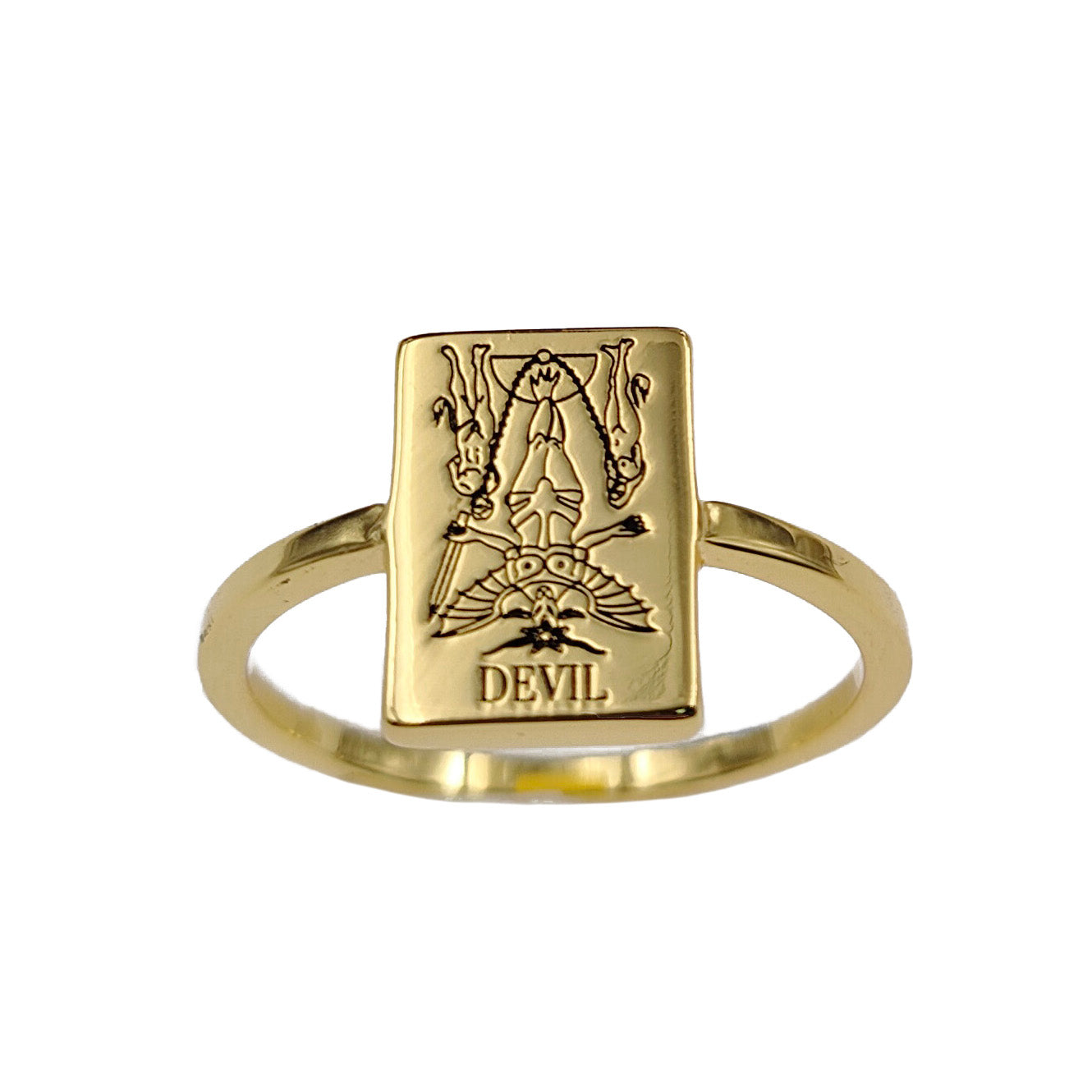 EVERYDAY TAROT STACKABLE RINGS GOLD BRASS