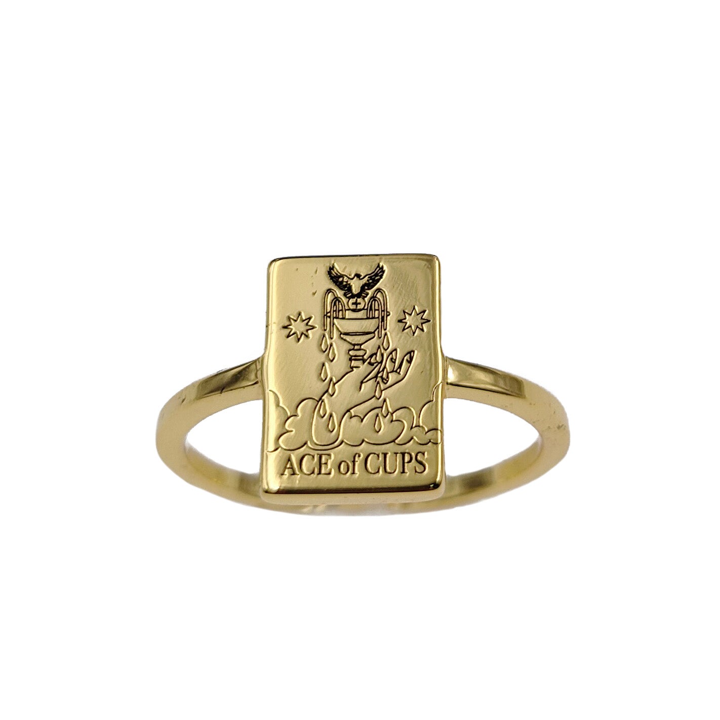 EVERYDAY TAROT STACKABLE RINGS GOLD BRASS