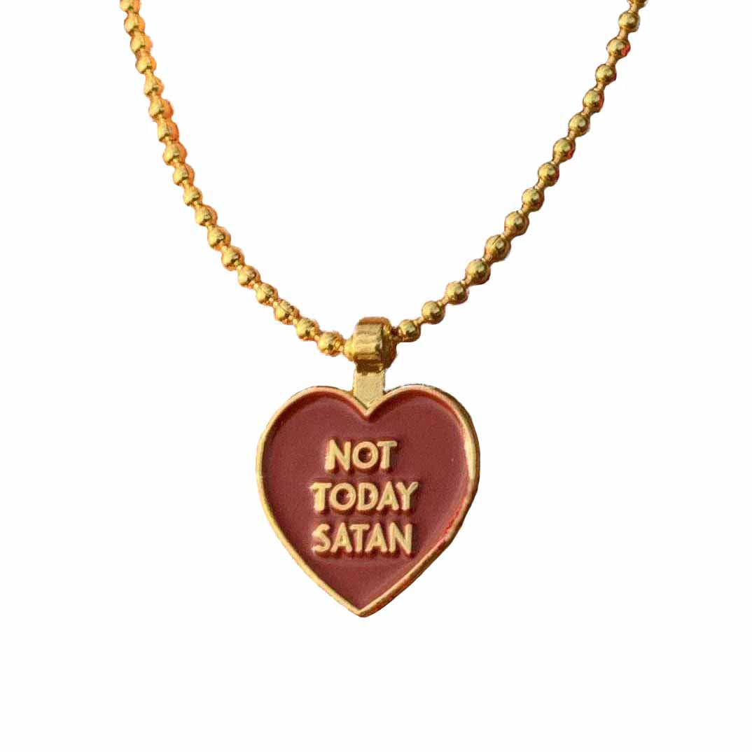 NOT TODAY SATAN NECKLACE