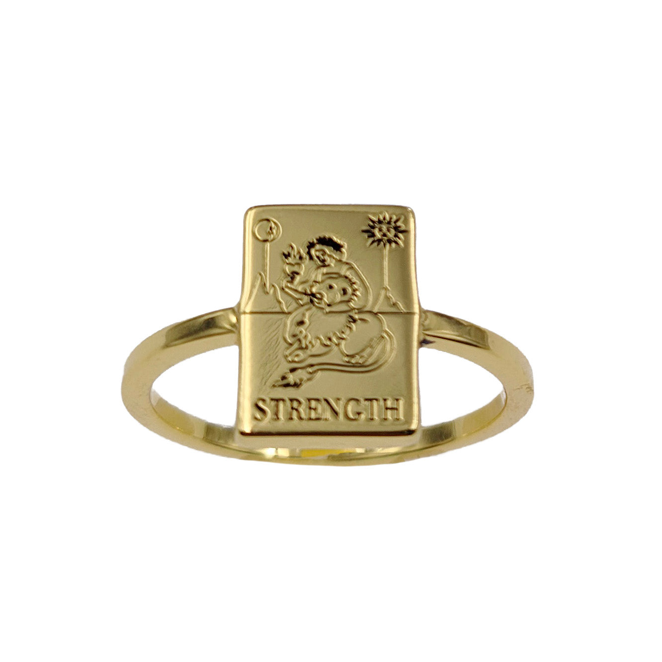 EVERYDAY TAROT STACKABLE RINGS GOLD BRASS