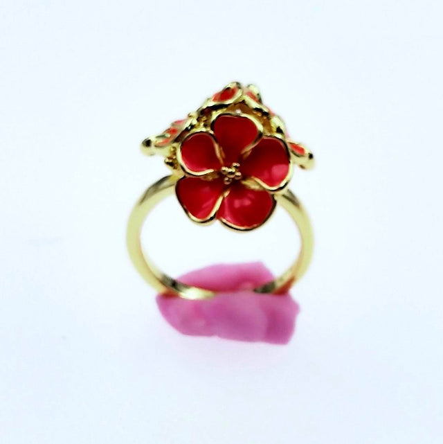 GERANIUM FLOWER ARIES RING