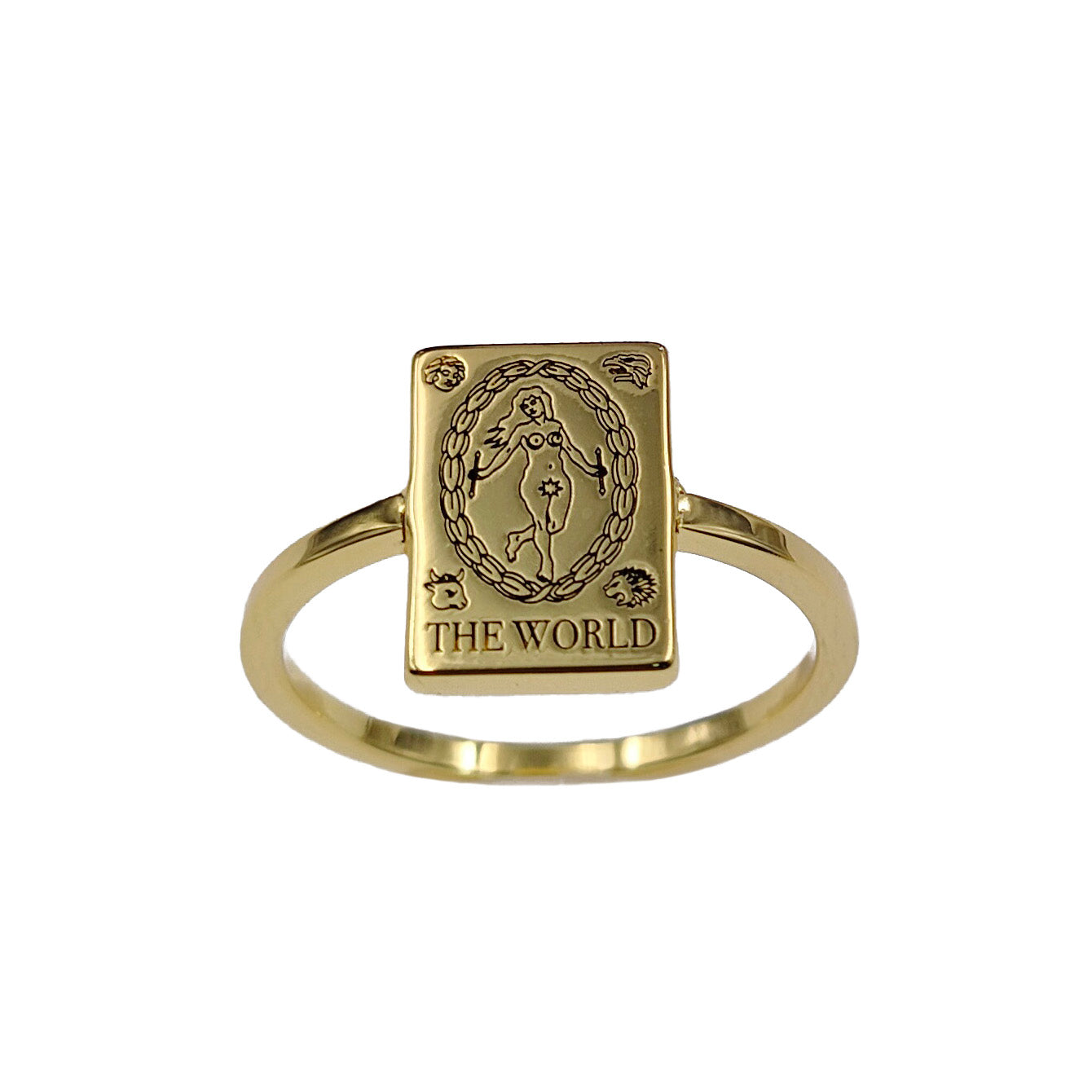 EVERYDAY TAROT STACKABLE RINGS GOLD BRASS