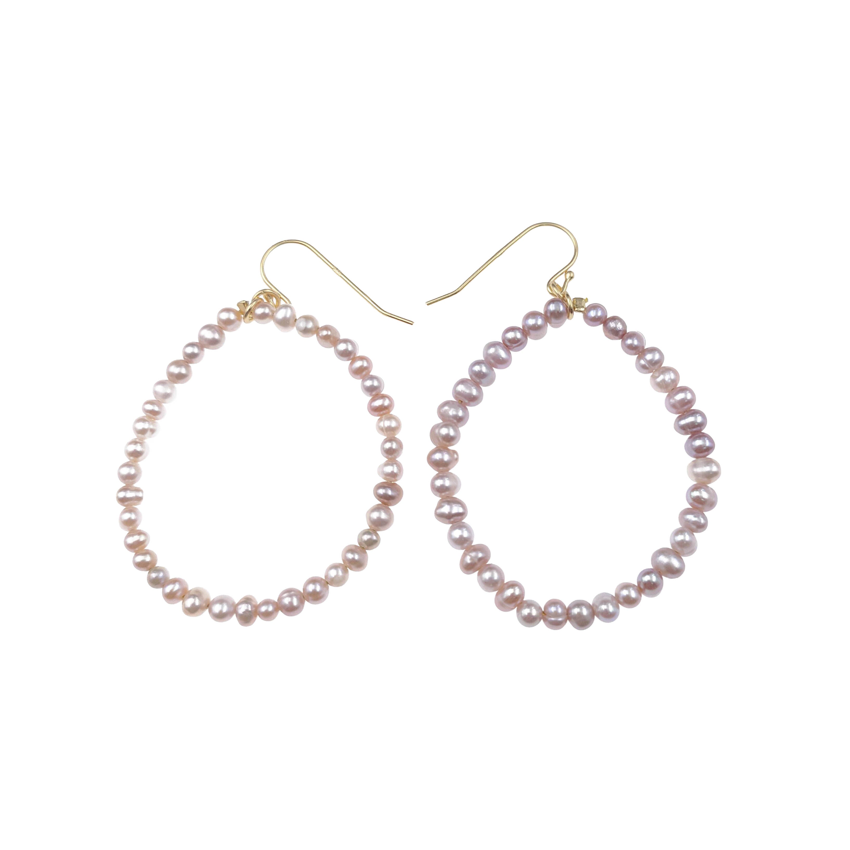 DELICATE BUT STRONG PEARL HOOPS