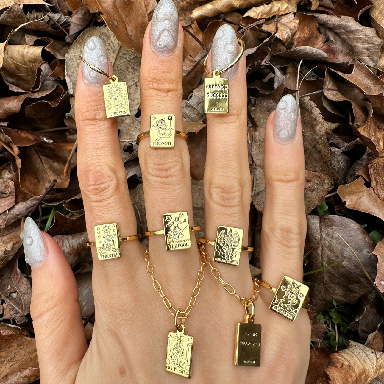 EVERYDAY TAROT STACKABLE RINGS GOLD BRASS